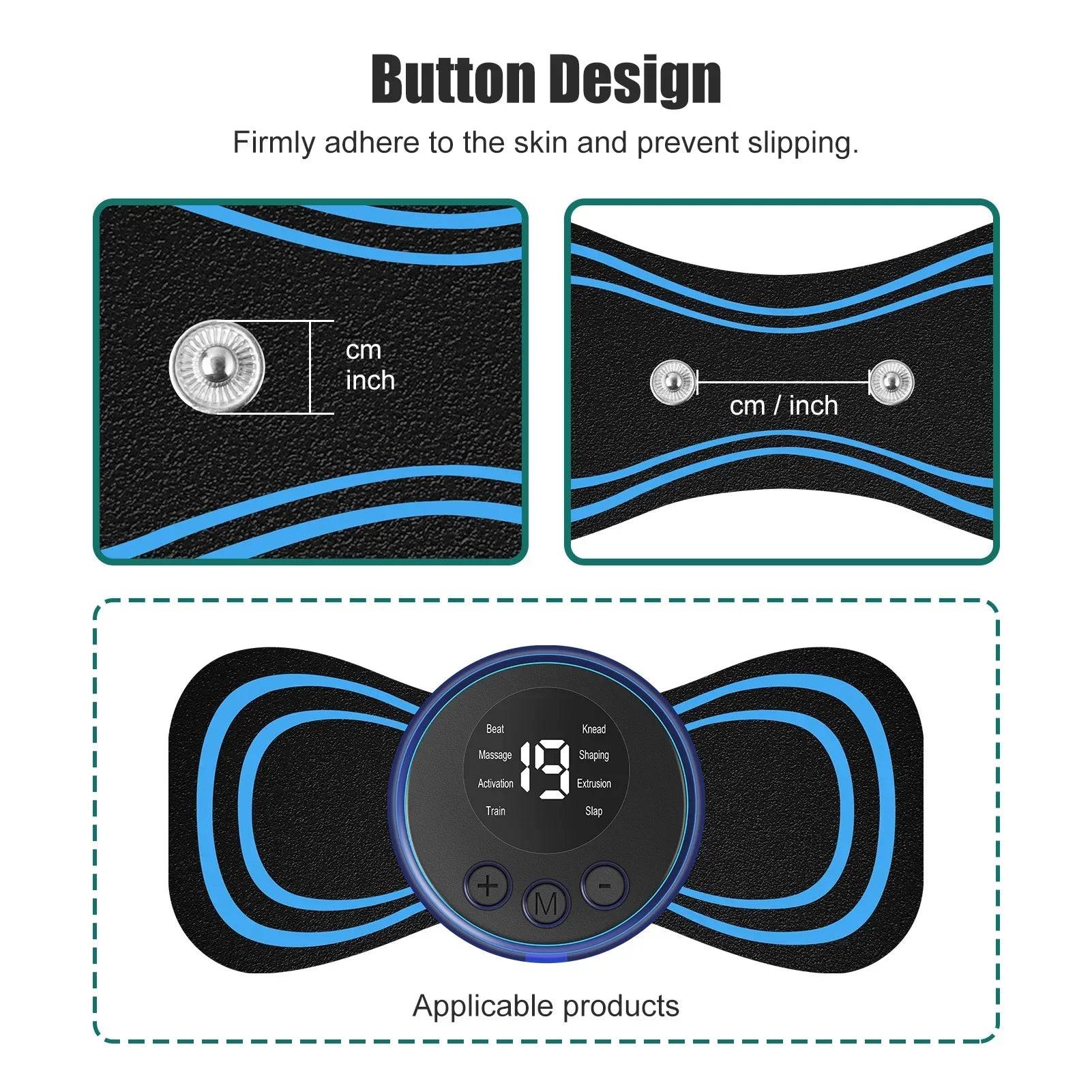 5/10pcs Cervical Massage Pad for Mini Neck Cervical Massage Stimulator Self Adhesive Cervical Massage Patch for Neck massager - Velora