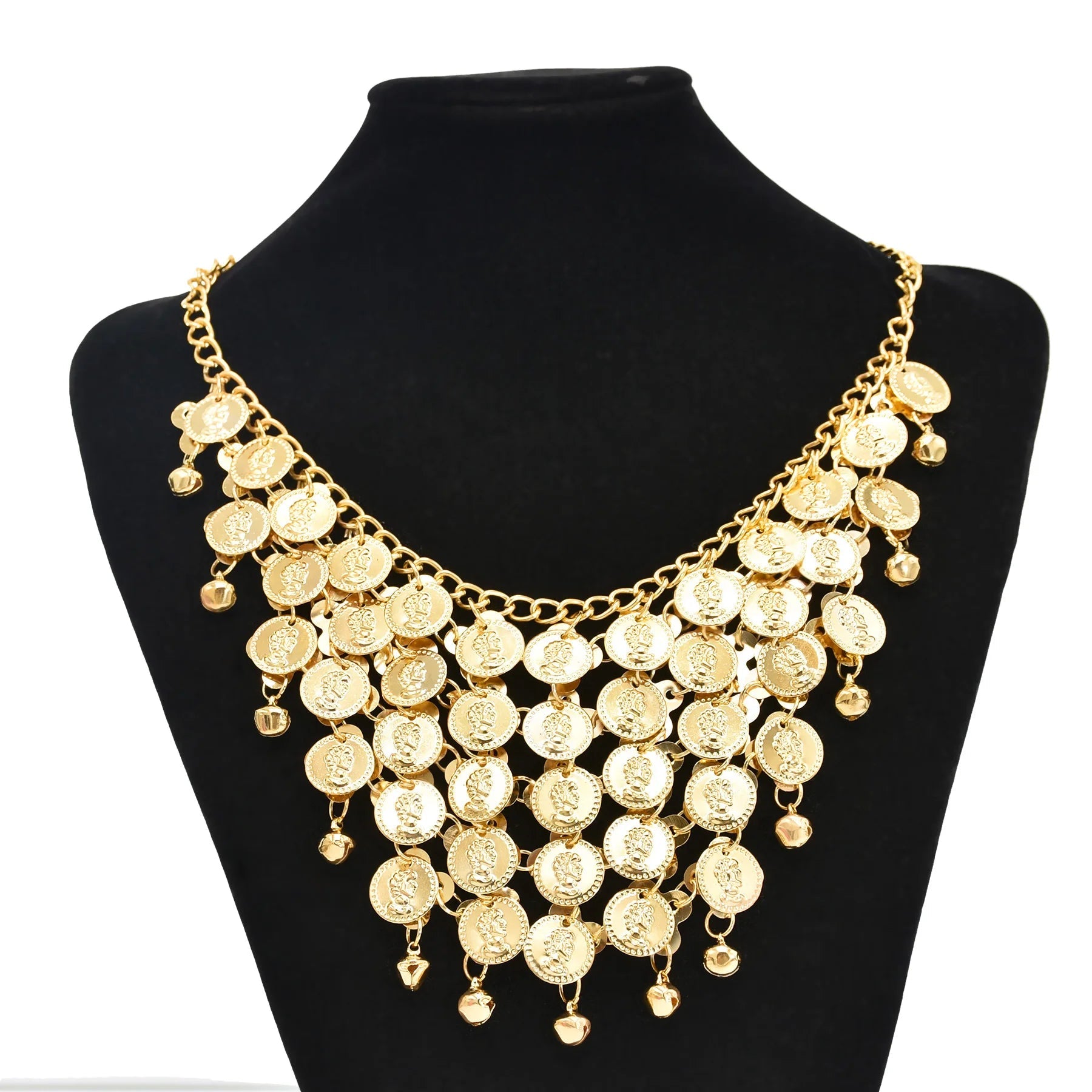 Indian Dance Accessories Necklace Headwear Earrings Bracelet Hair Band Jewelry Set Women's Party Jewelry Gifts Velora