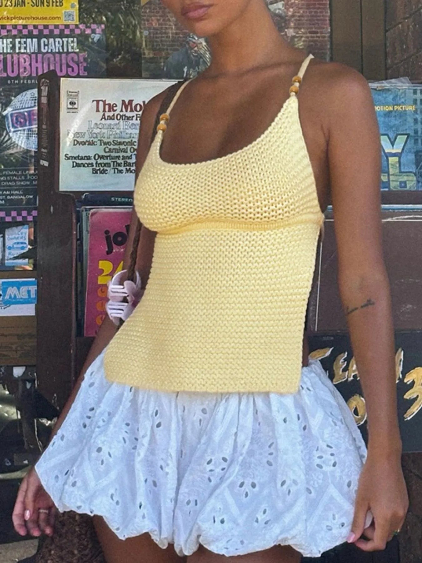 Scoop Neck Knit Cami - Velora Luxury Fashion