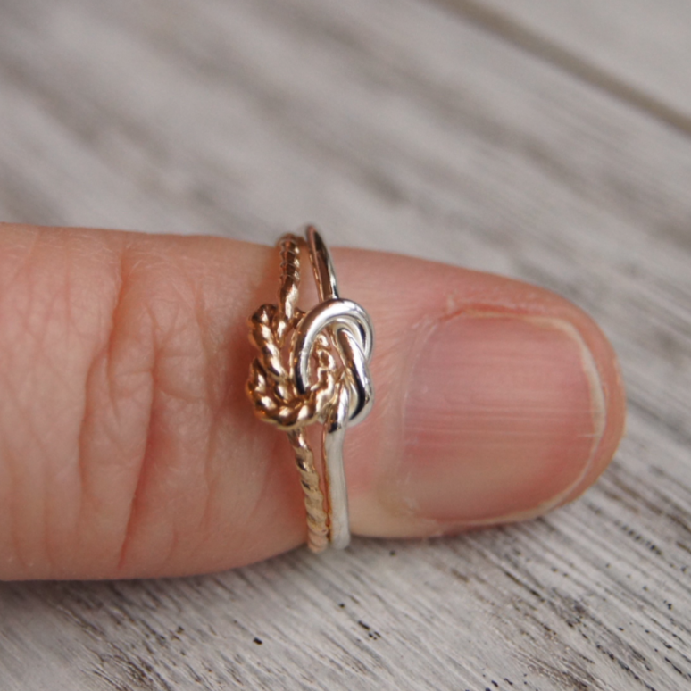 Double Knot Ring Mixed Metal