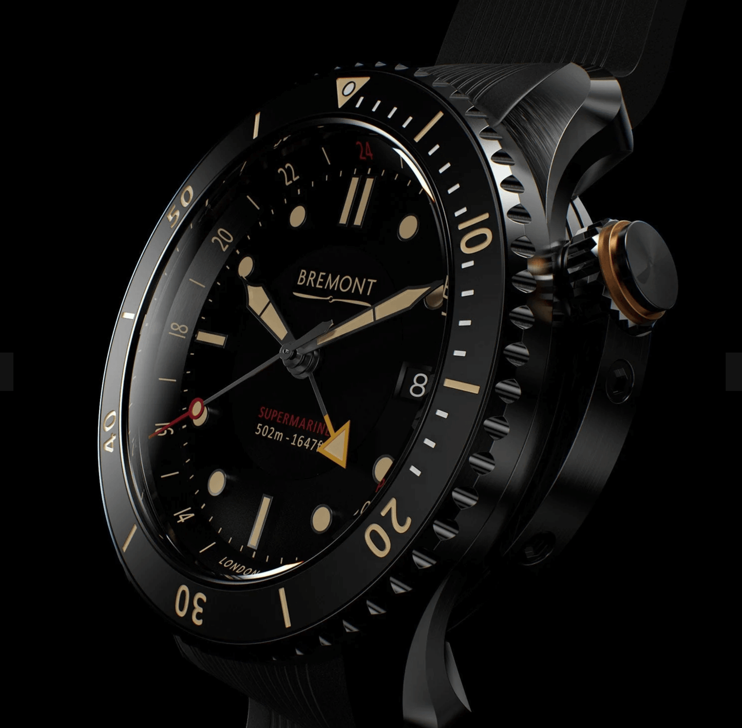 Bremont S502 Jet Supermarine Watch S502-JET-R-S - Velora