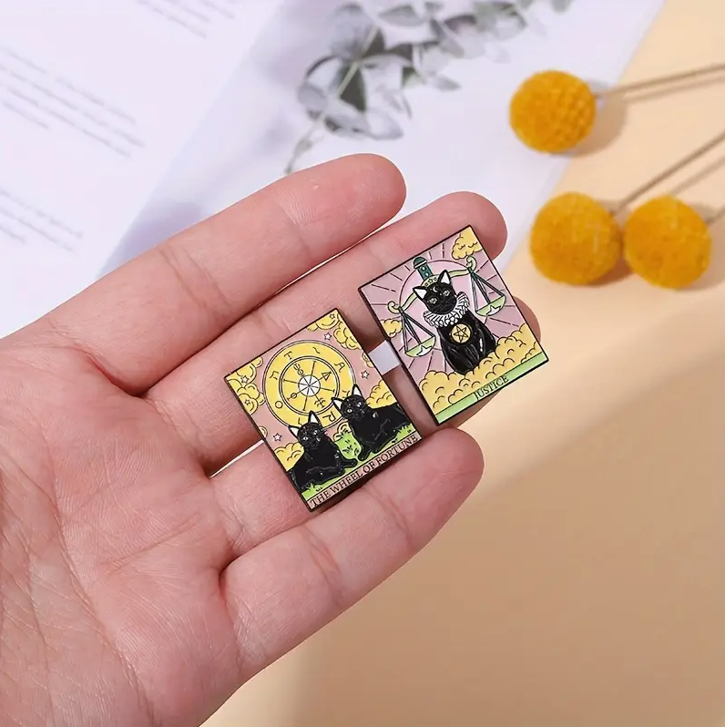 "Four of Cups" Cat Tarot Card | Collectible Pin - Velora