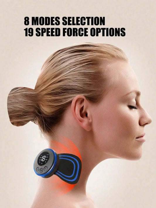 Mini Cervical Spine Patch Remote Control and Portable Massager with Patches for Full Body Massage with Multi-mode Adjustment - Velora