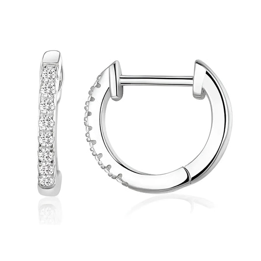 14K Gold Plated 925 Sterling Silver Cubic Zirconia Cuff Earrings - Trendy and Chic - Velora