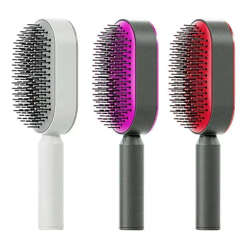 Self Cleaning Hair Brush For Women key Massage Scalp - Velora
