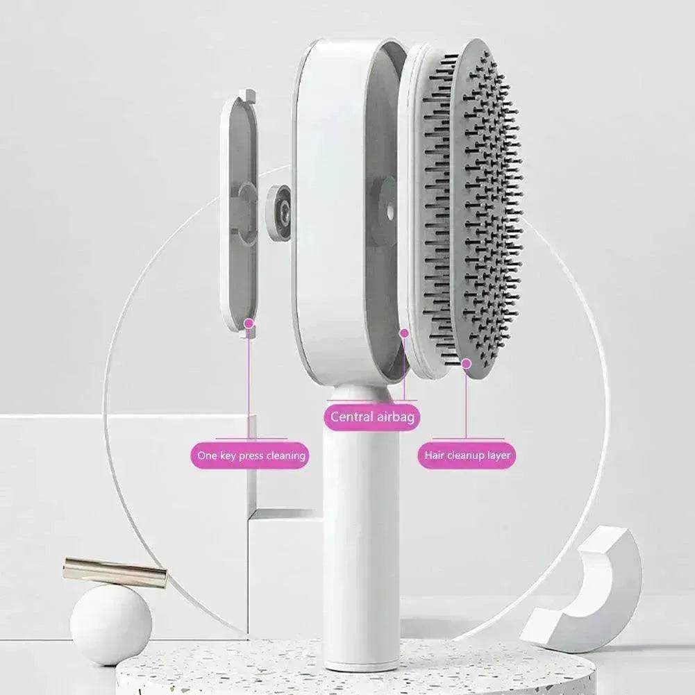 Self Cleaning Hair Brush For Women key Massage Scalp - Velora