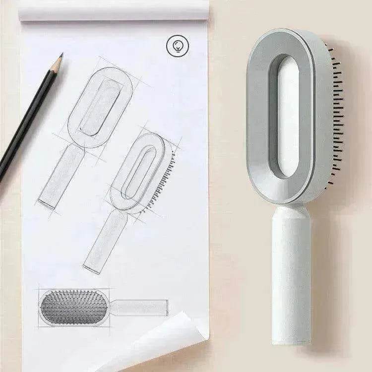Self Cleaning Hair Brush For Women key Massage Scalp - Velora