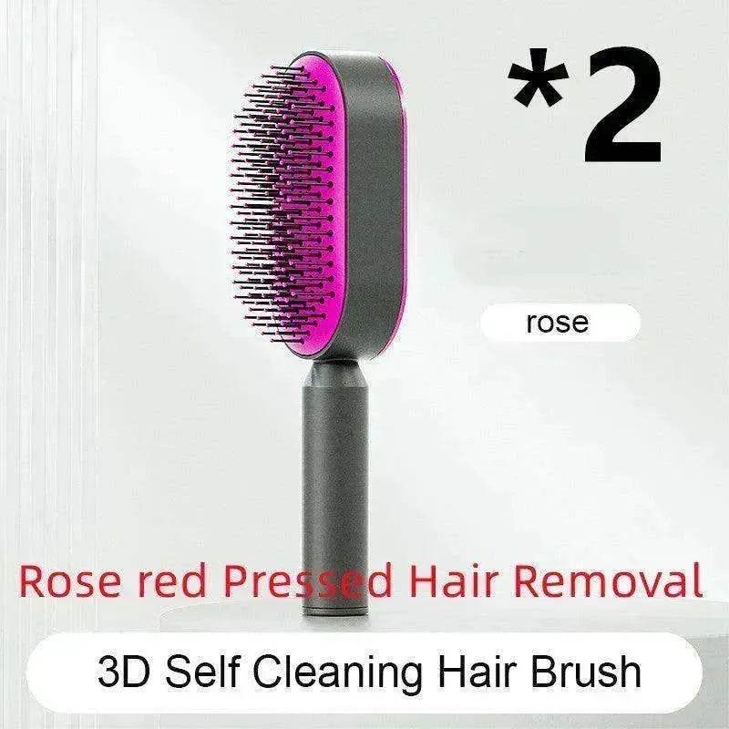 Self Cleaning Hair Brush For Women key Massage Scalp - Velora