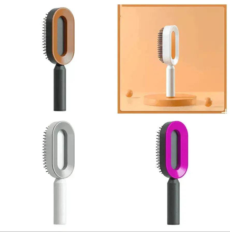 Self Cleaning Hair Brush For Women key Massage Scalp - Velora