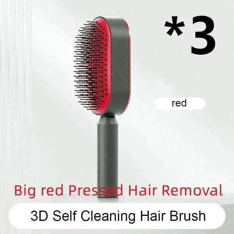 Self Cleaning Hair Brush For Women key Massage Scalp - Velora
