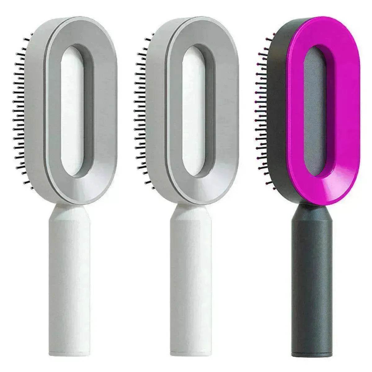 Self Cleaning Hair Brush For Women key Massage Scalp - Velora