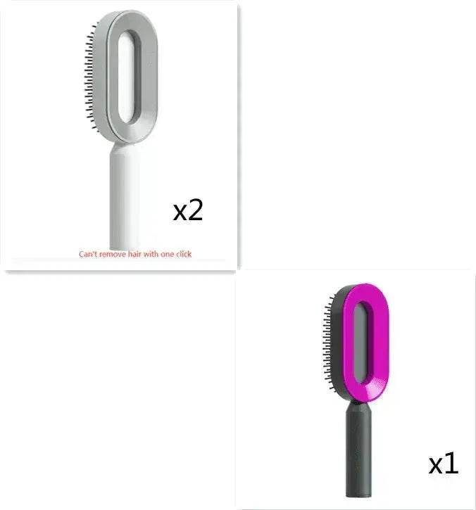 Self Cleaning Hair Brush For Women key Massage Scalp - Velora