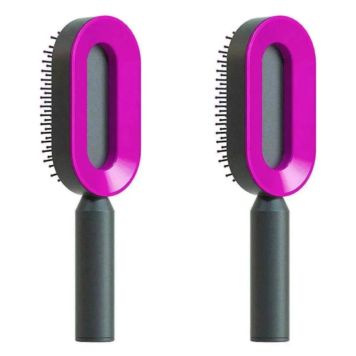 Self Cleaning Hair Brush For Women key Massage Scalp - Velora