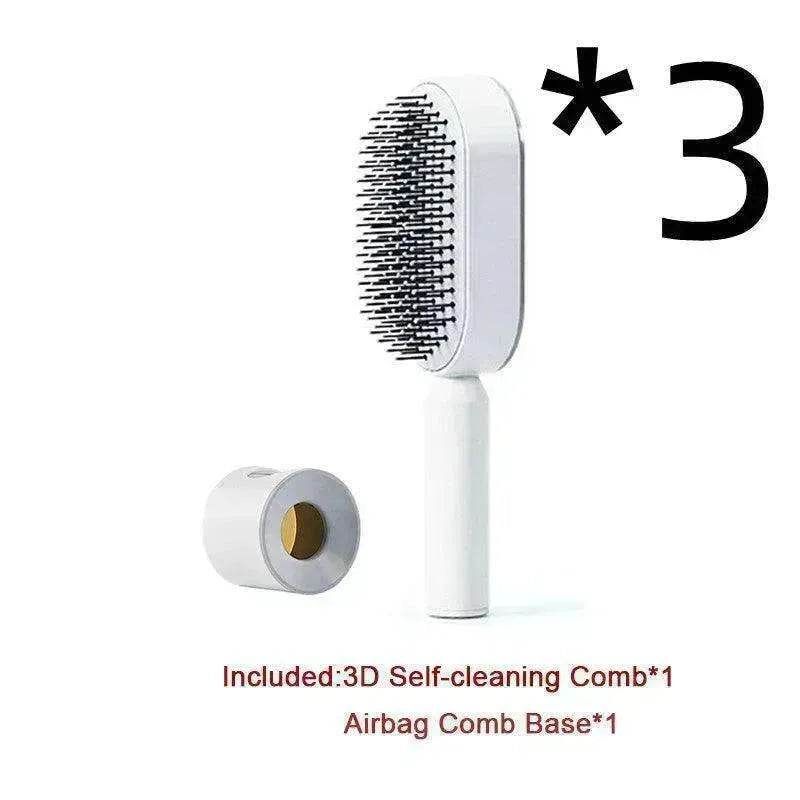 Self Cleaning Hair Brush For Women key Massage Scalp - Velora