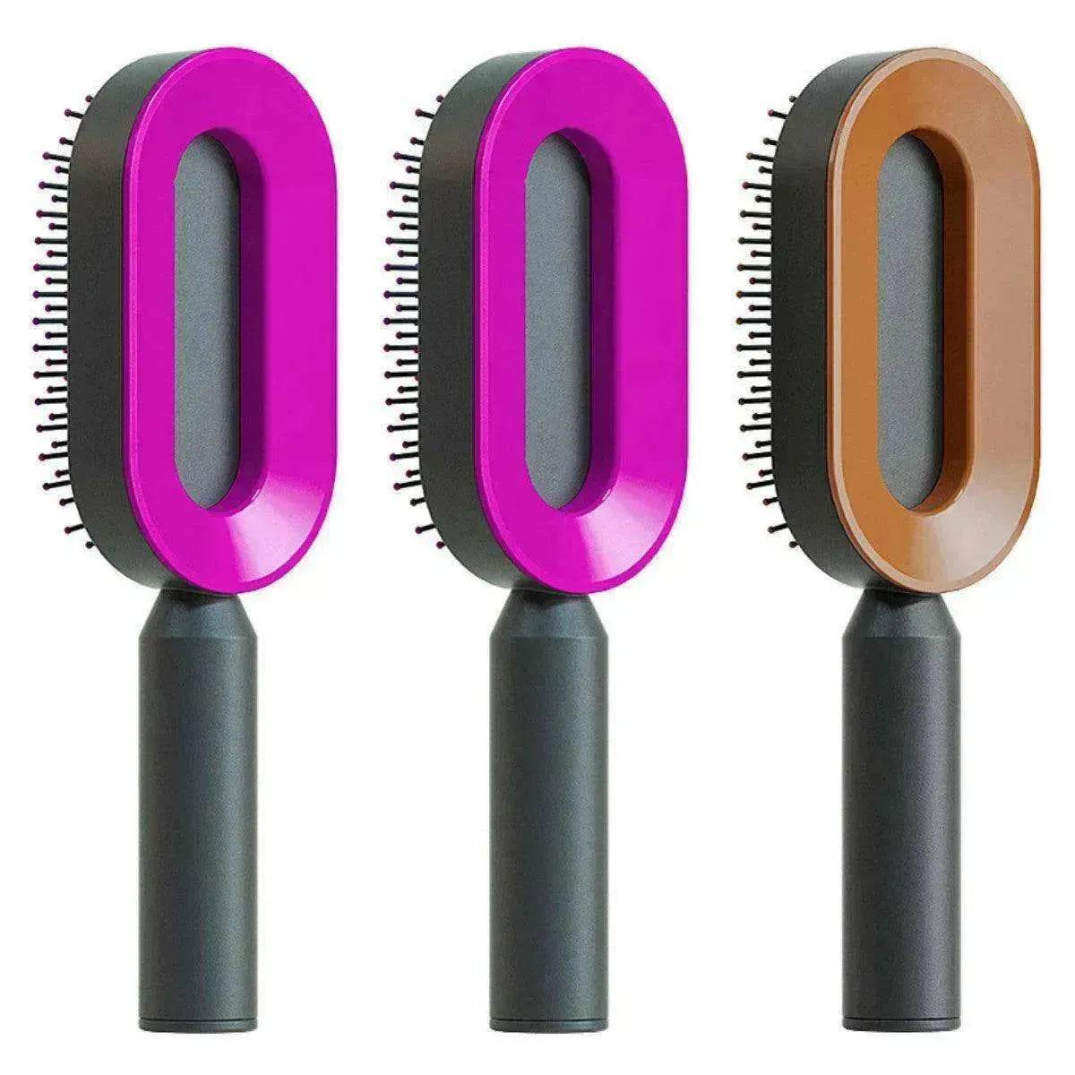 Self Cleaning Hair Brush For Women key Massage Scalp - Velora
