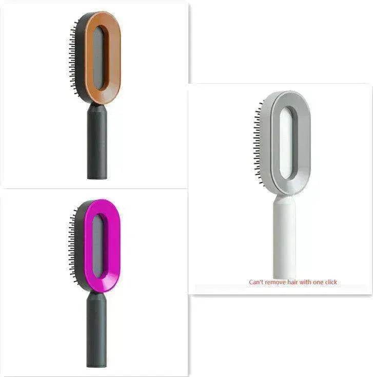 Self Cleaning Hair Brush For Women key Massage Scalp - Velora