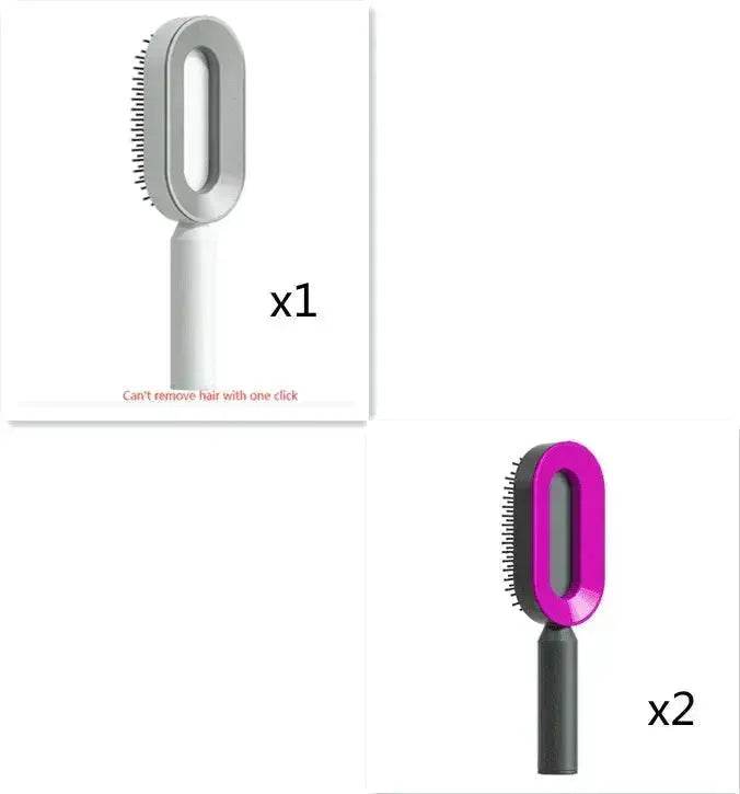 Self Cleaning Hair Brush For Women key Massage Scalp - Velora
