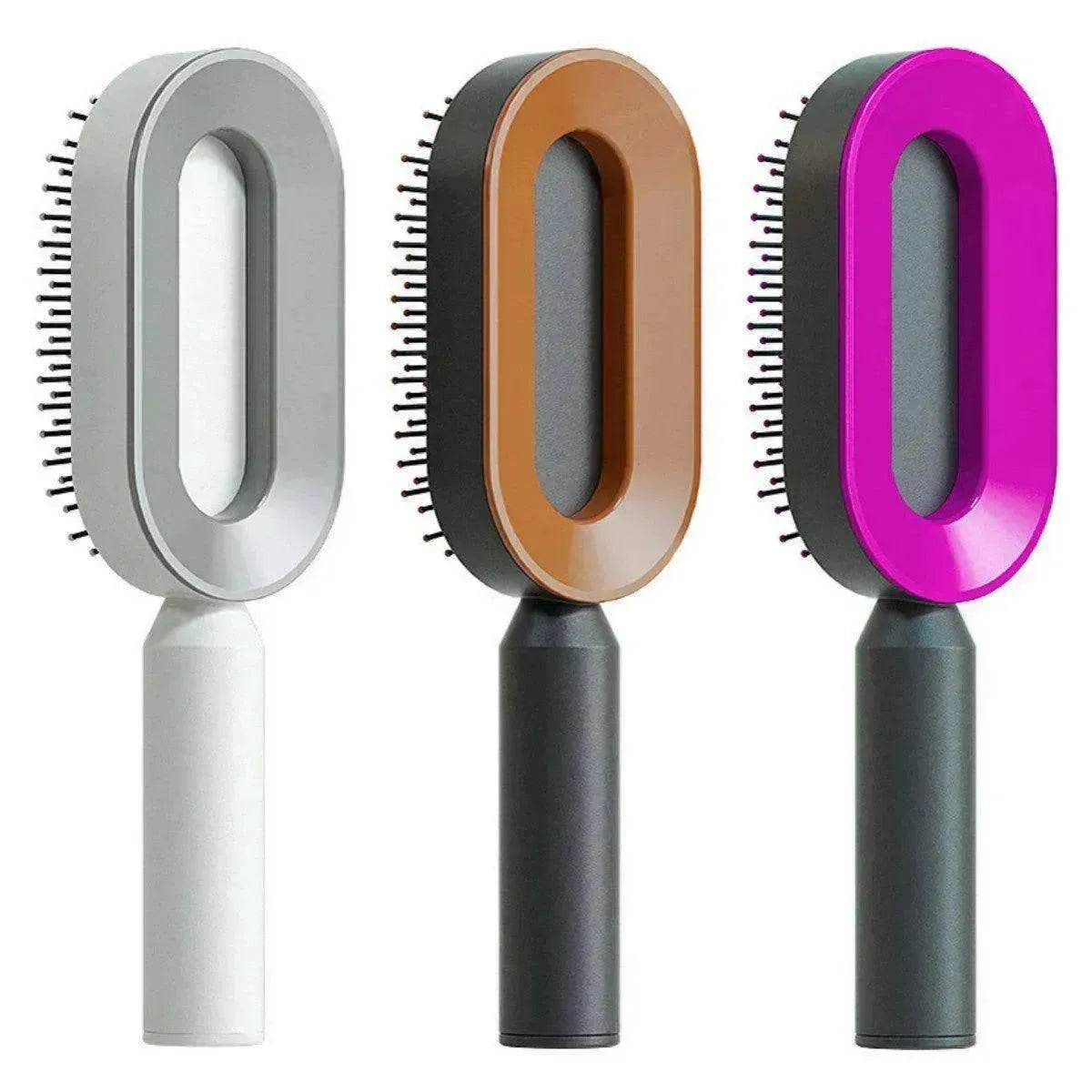 Self Cleaning Hair Brush For Women key Massage Scalp - Velora