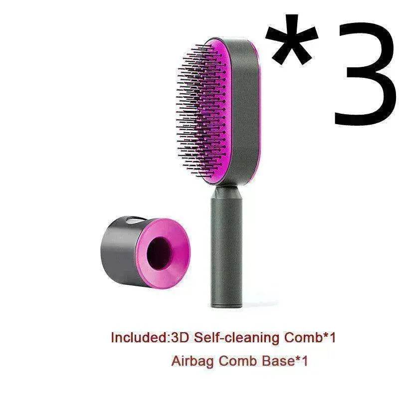 Self Cleaning Hair Brush For Women key Massage Scalp - Velora