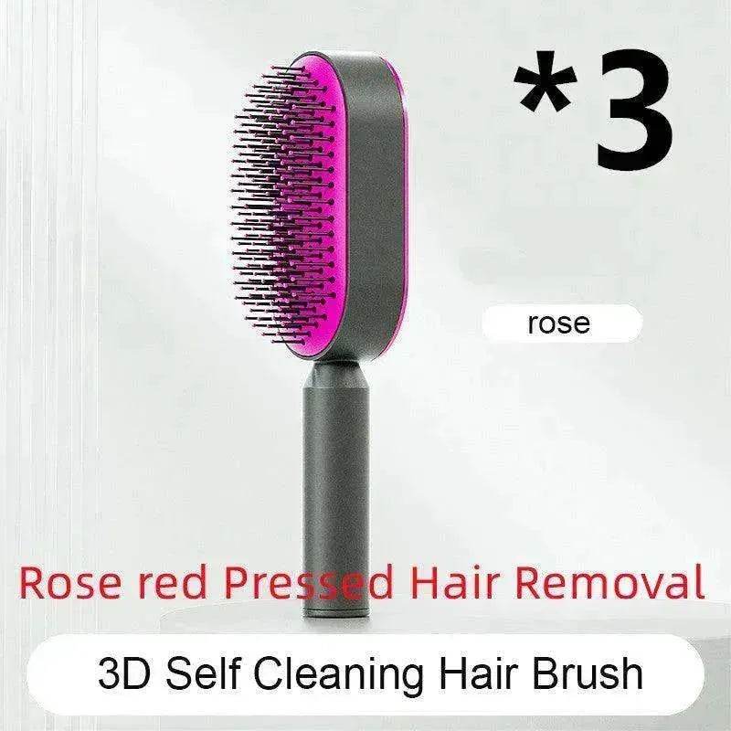 Self Cleaning Hair Brush For Women key Massage Scalp - Velora