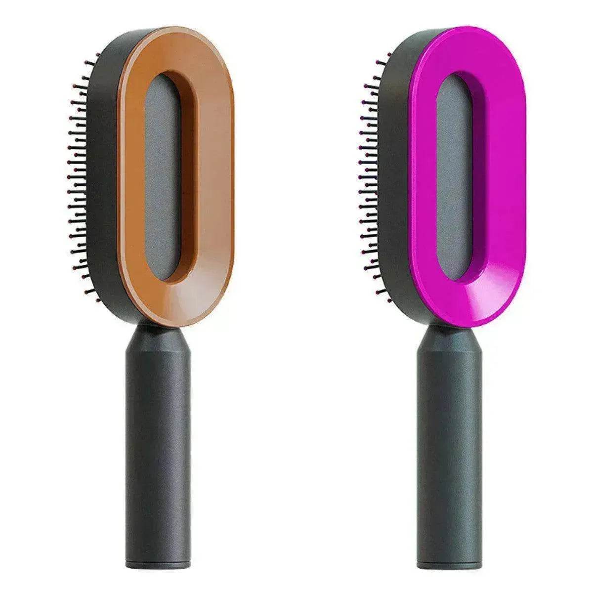 Self Cleaning Hair Brush For Women key Massage Scalp - Velora