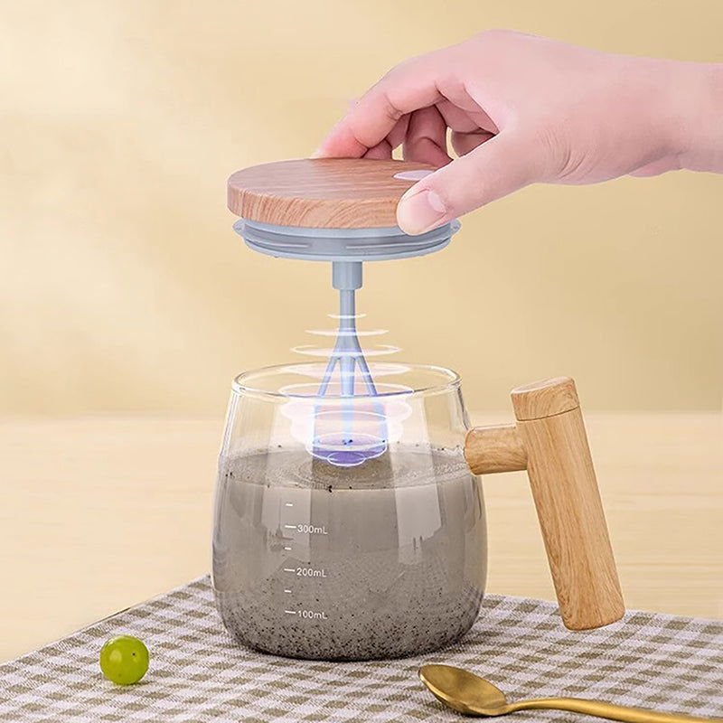 Self Stirring Bamboo Mug - Velora Luxury Fashion