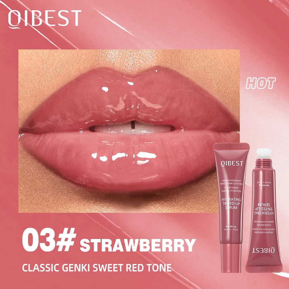 QIBEST Watery Crystal Clear Jelly Lip Oil Lip Balm Moisturizing Smoothing Lip Lines Jelly Pout Lip Gloss Glass Tinted Lip Glaze - Velora
