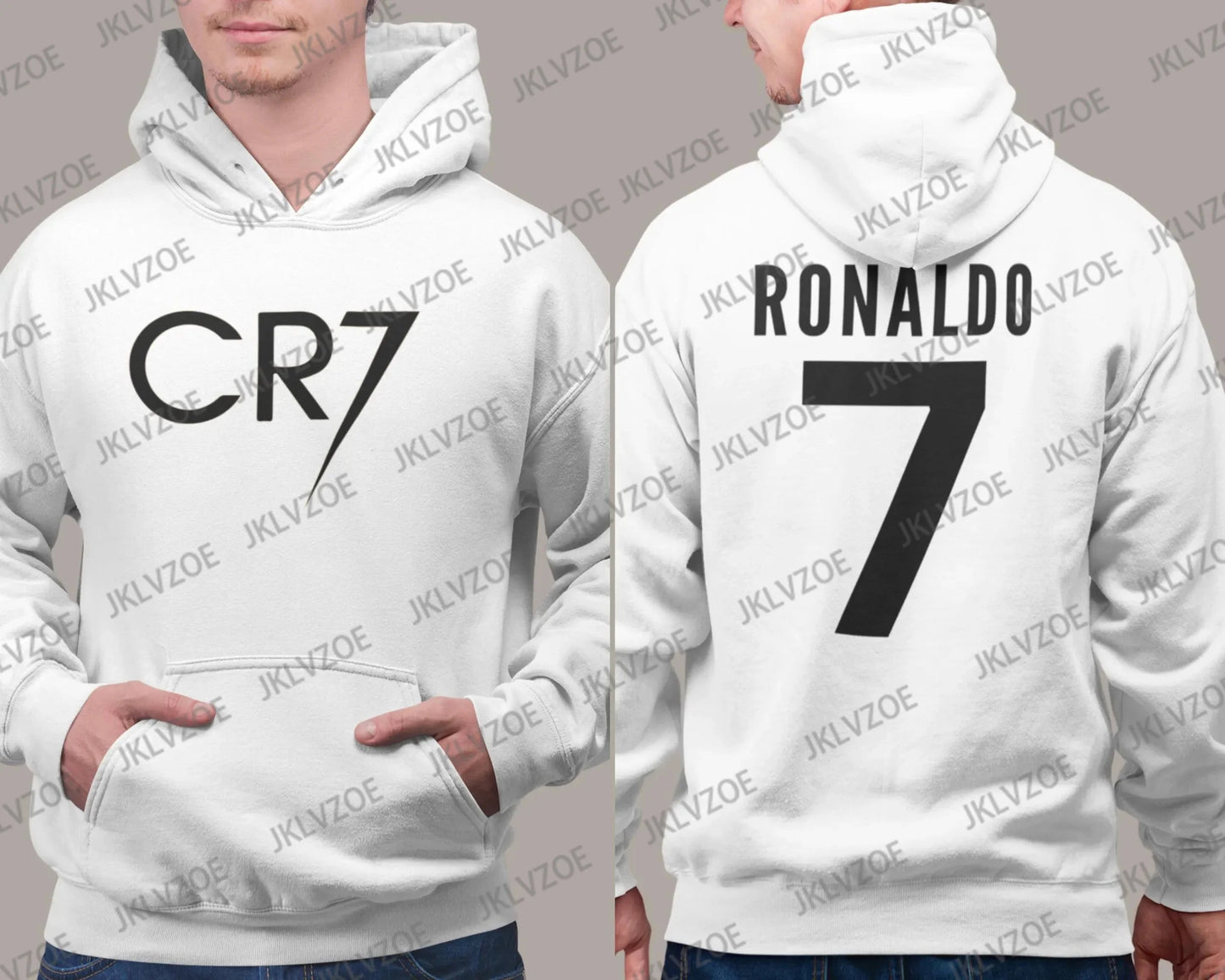 Ronaldo 7 Print Hoodie Retro Street Sweatshirt Top Autumn Women Men Casual Pullover Cotton Sport Hooded Men Clothing Streetwear Velora