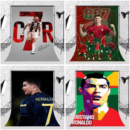 C-Cristiano R-Ronaldo Decoration Background Photography Party Bedroom Living Room Decoration Shooting Cloth Tapestry Flag - Velora