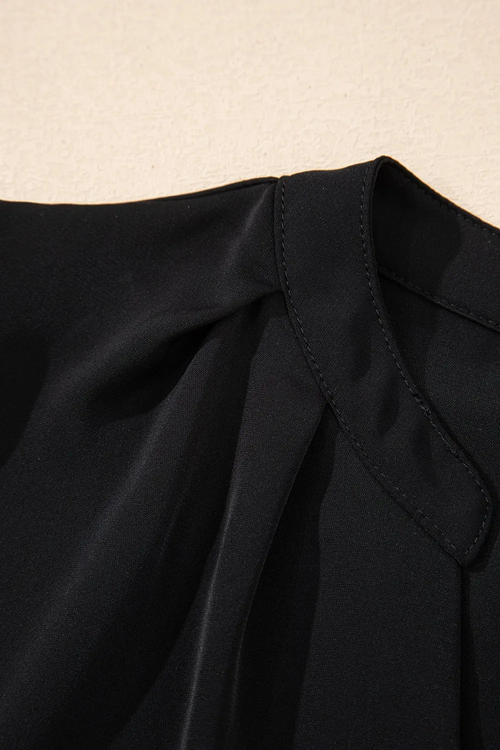 Short Sleeve Notched Blouse - Velora Luxury Fashion