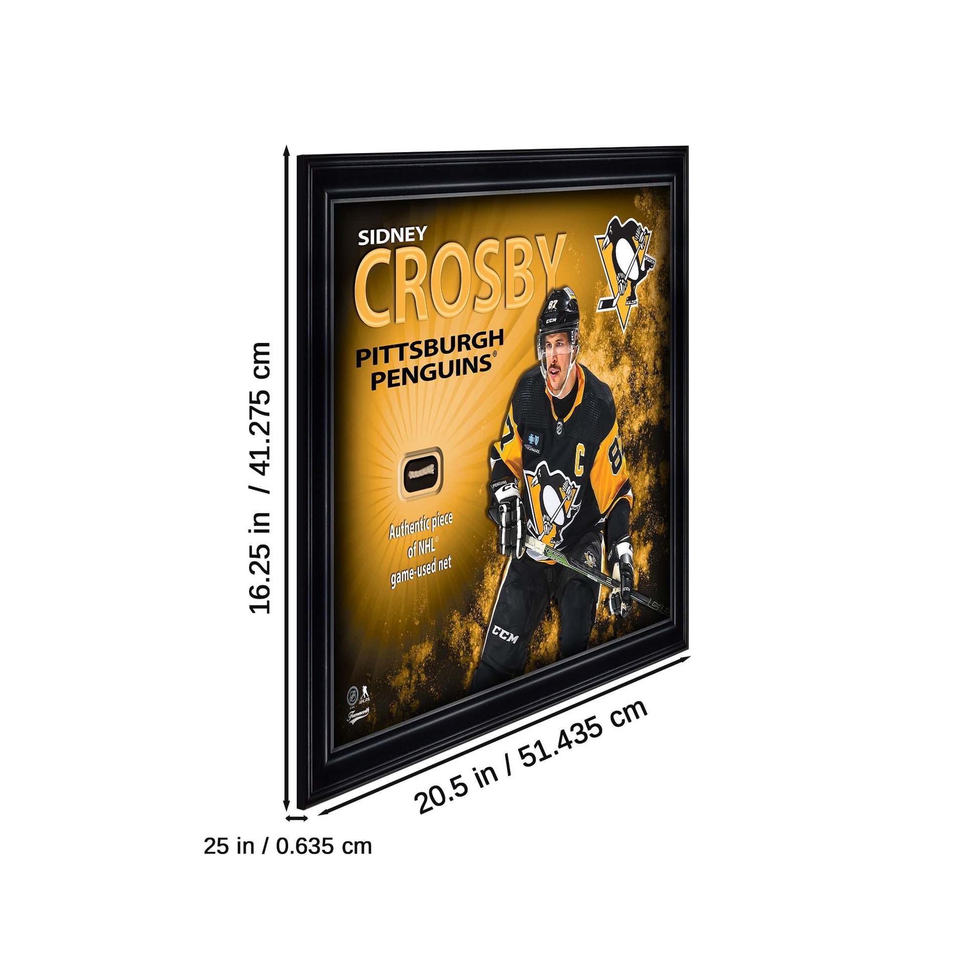 Sidney Crosby 16x20 Photo Frame with Game-Used Net - Pittsburgh Penguins - Velora Luxury Fashion