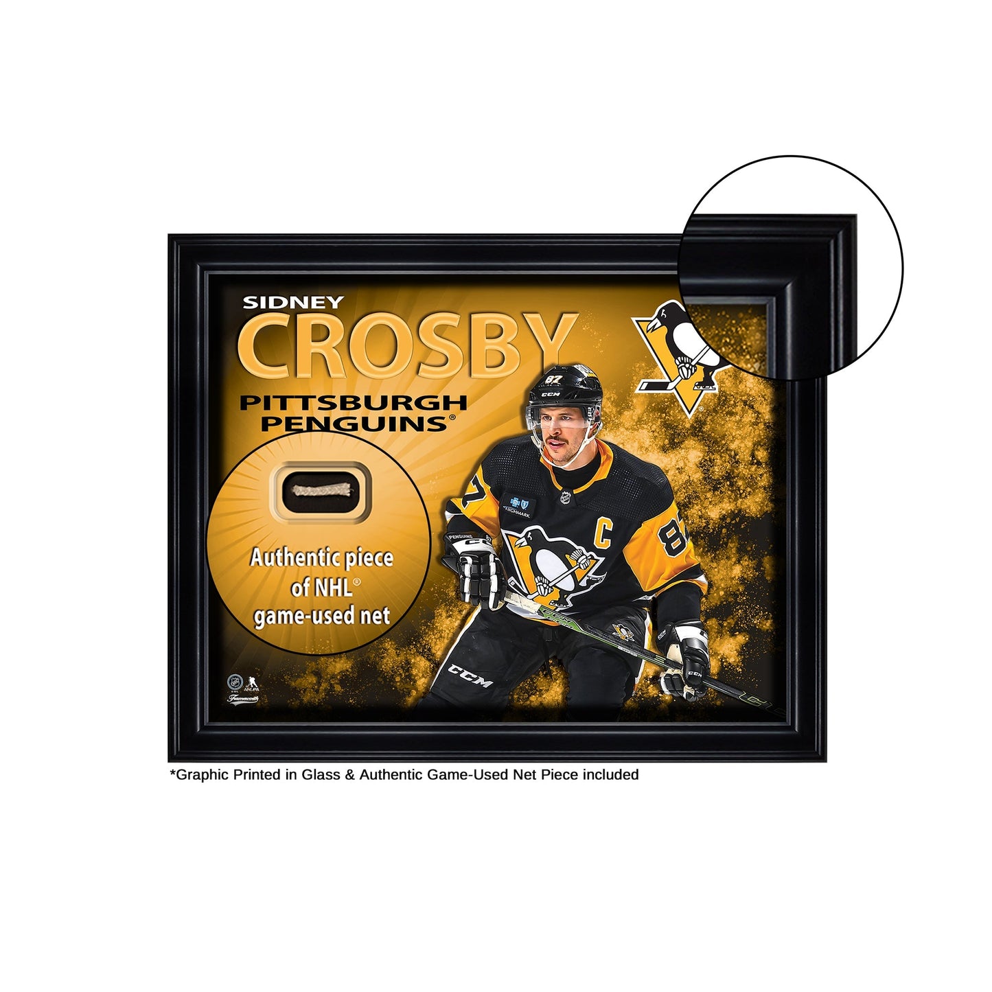 Sidney Crosby 16x20 Photo Frame with Game-Used Net - Pittsburgh Penguins - Velora Luxury Fashion