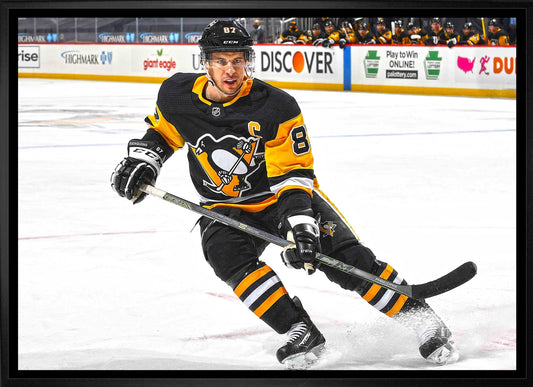 Sidney Crosby Pittsburgh Penguins Framed 20x29 Action Canvas - Velora Luxury Fashion