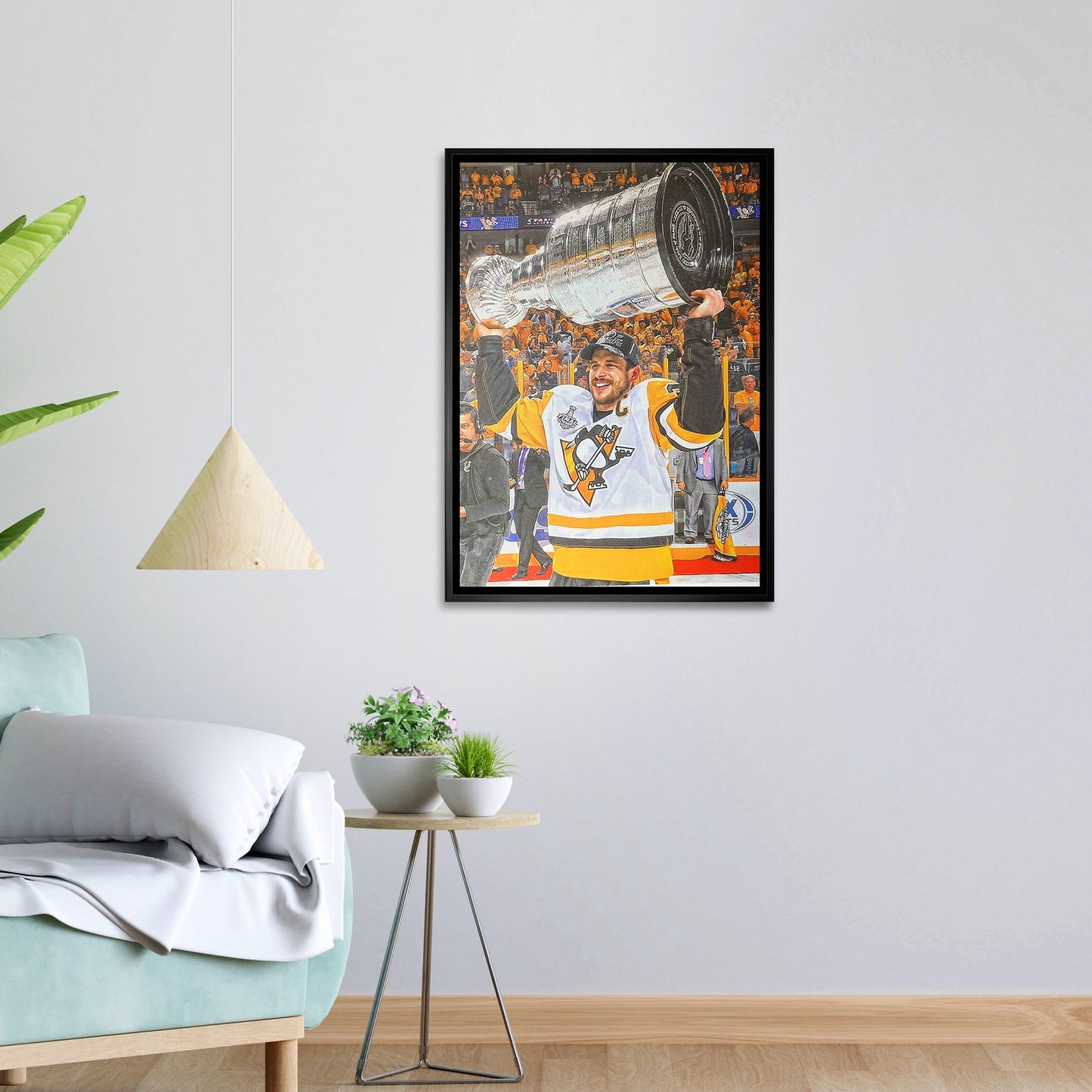 Sidney Crosby Pittsburgh Penguins Framed 20x29 Raising Cup Canvas - Velora Luxury Fashion