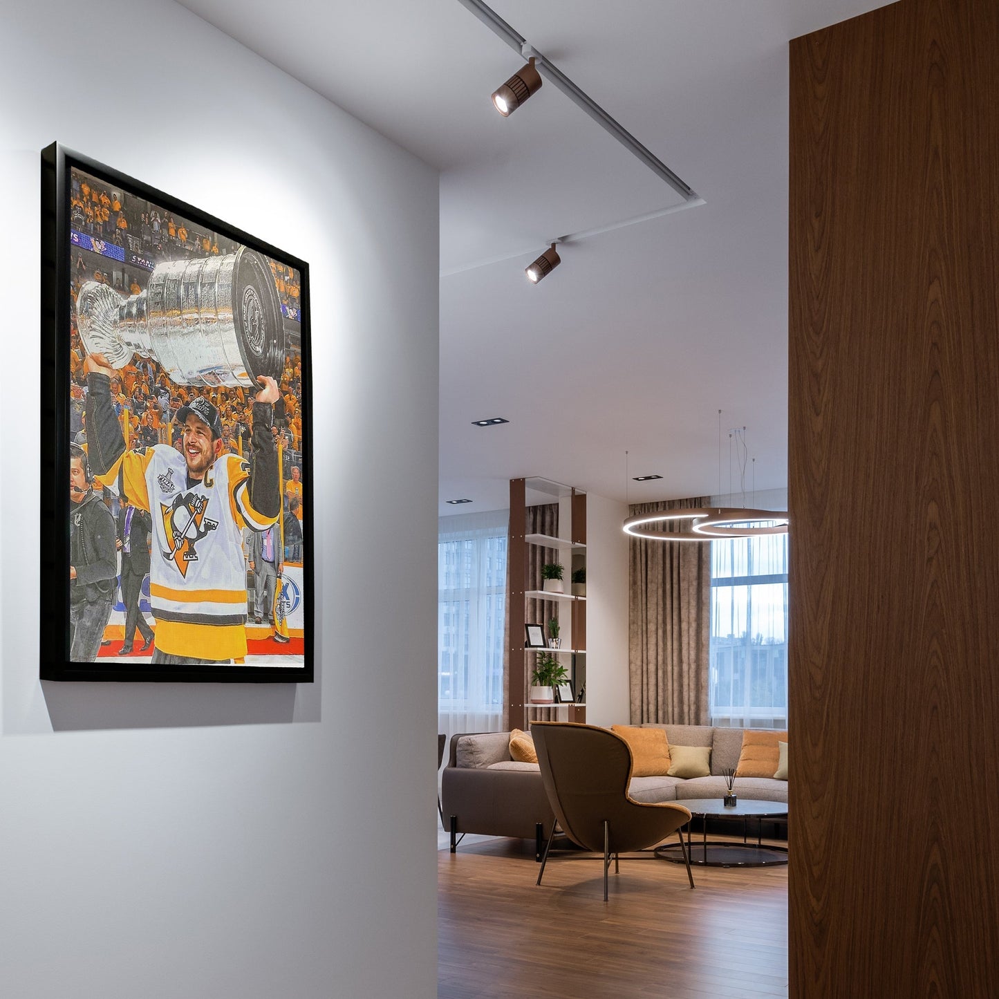 Sidney Crosby Pittsburgh Penguins Framed 20x29 Raising Cup Canvas - Velora Luxury Fashion