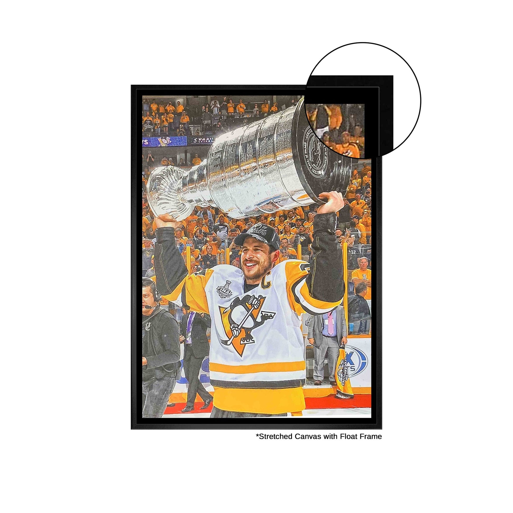 Sidney Crosby Pittsburgh Penguins Framed 20x29 Raising Cup Canvas - Velora Luxury Fashion