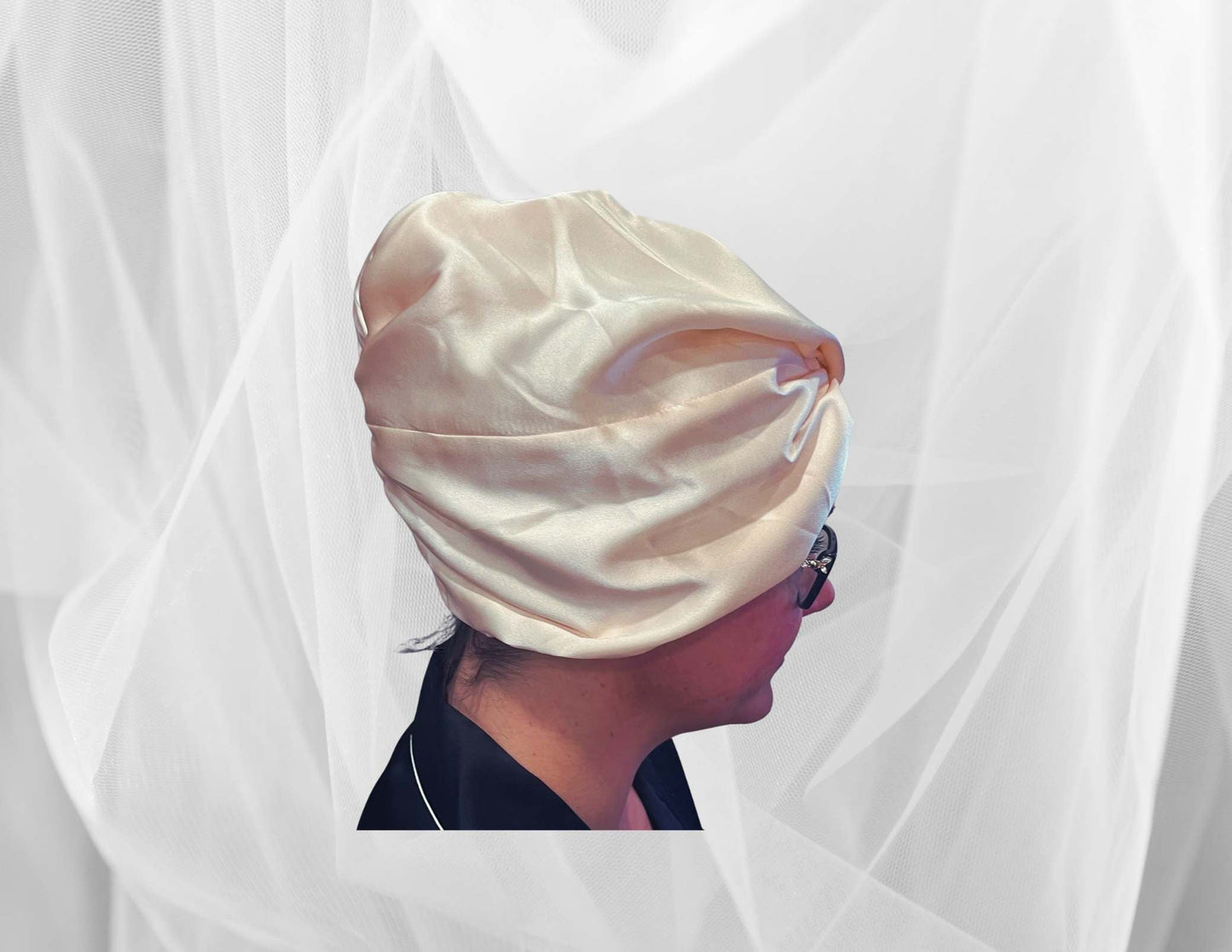 Silk Bonnet Baby Pink ( Square Knotted Design) - Velora Luxury Fashion