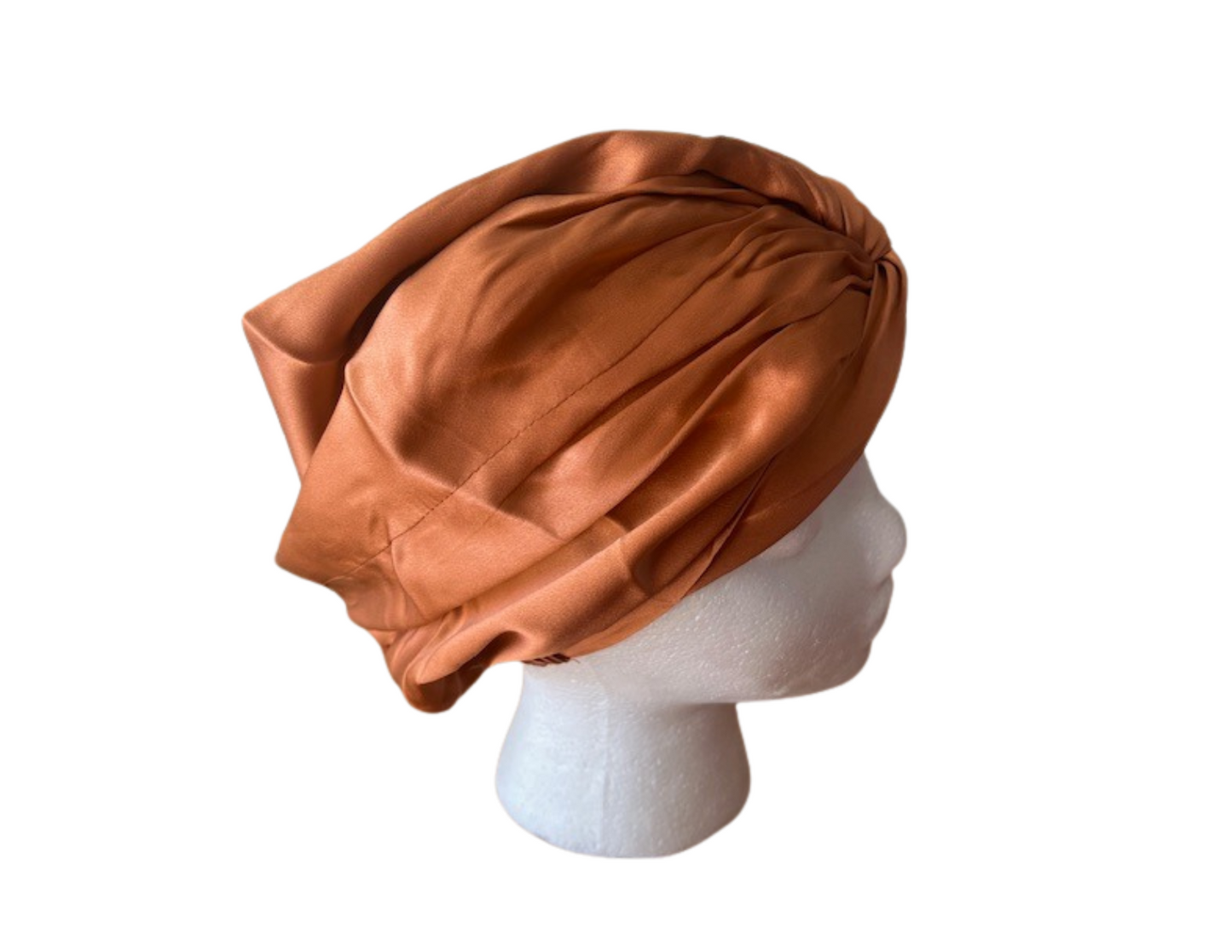 Silk Bonnet Copper (Twisted Design) - Velora Luxury Fashion
