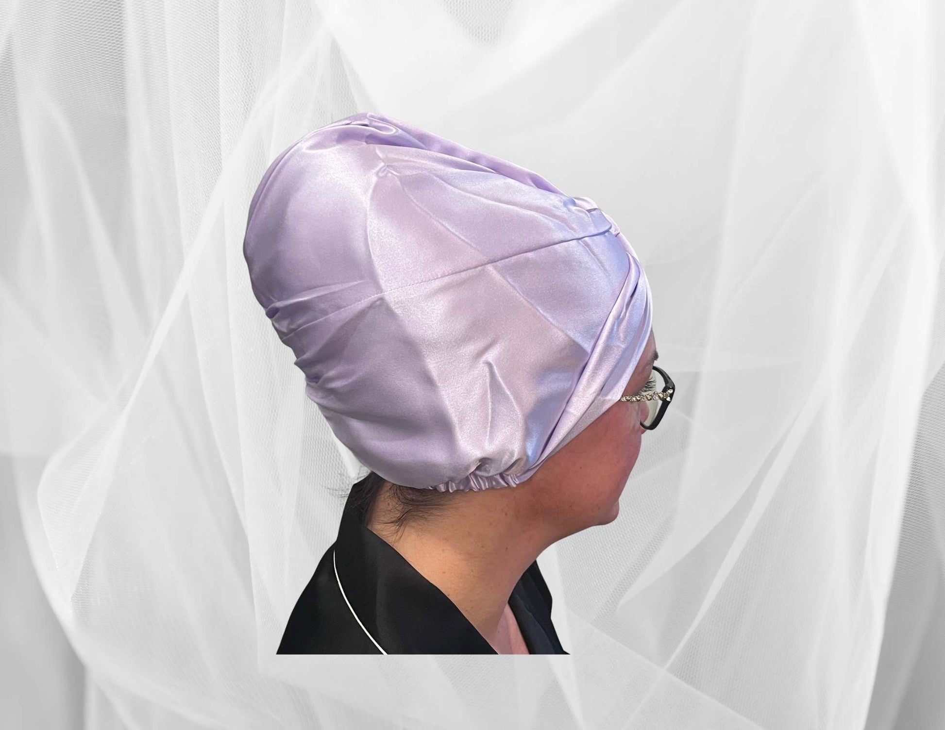 Silk Bonnet Lilac (Twisted Design) - Velora Luxury Fashion