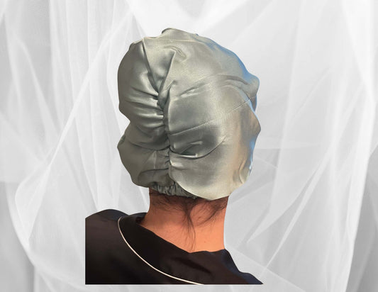 Silk Bonnet Sage (Square Knotted Design) - Velora Luxury Fashion