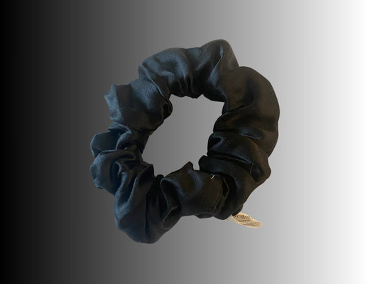 Silk Hair Scrunchie Black - Velora Luxury Fashion