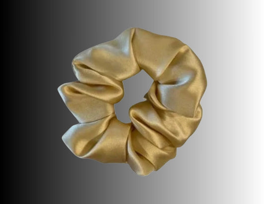 Silk Hair Scrunchie Gold - Velora Luxury Fashion