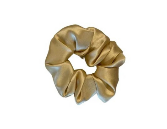 Silk Hair Scrunchie Gold - Velora Luxury Fashion