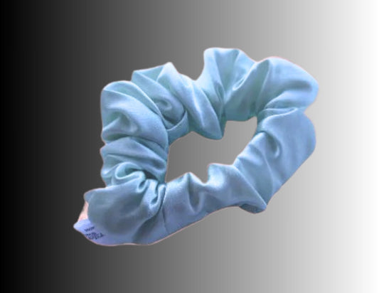 Silk Hair Scrunchie Light Blue - Velora Luxury Fashion