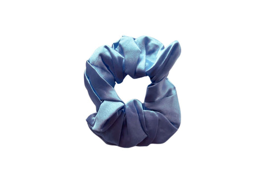 Silk Hair Scrunchie Light Blue - Velora Luxury Fashion