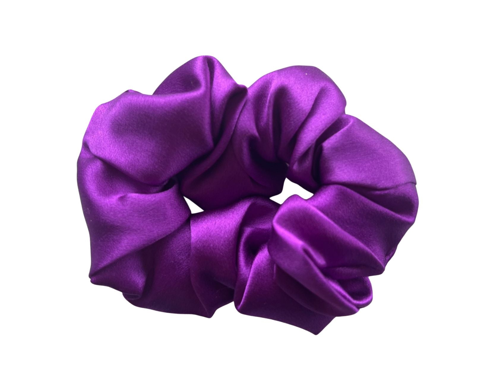 Silk Hair Scrunchie Purple - Velora Luxury Fashion