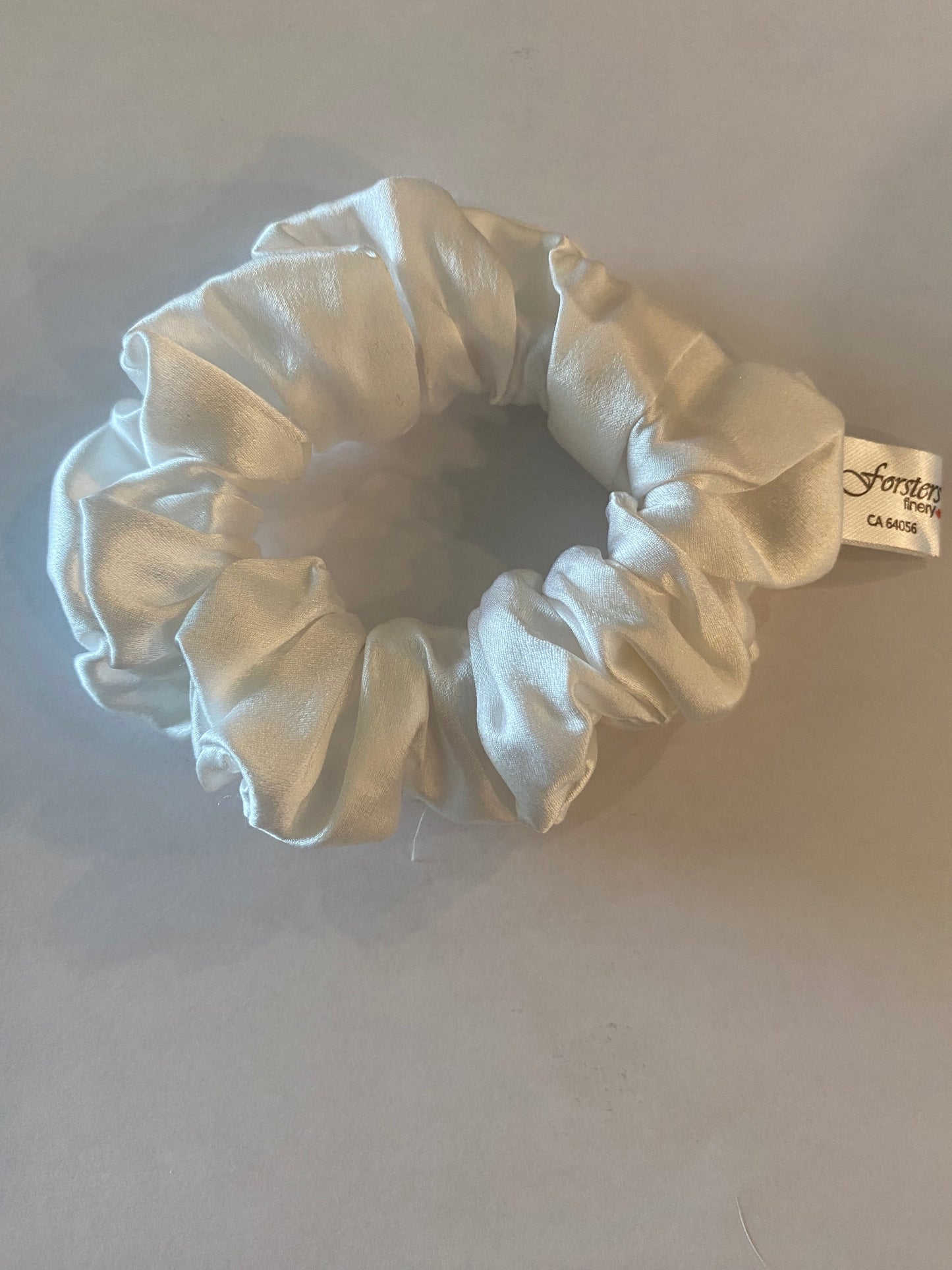 Silk Hair Scrunchie White - Velora Luxury Fashion