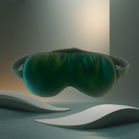 Silk Sleep Mask Dark Green - Velora Luxury Fashion