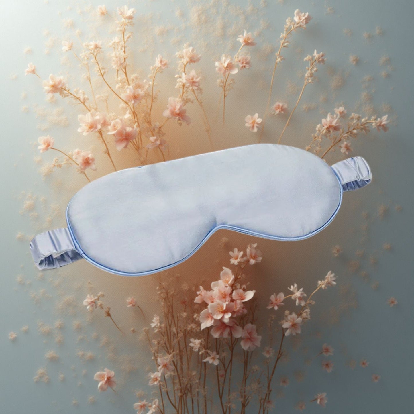 Silk Sleep Mask Light Blue - Velora Luxury Fashion