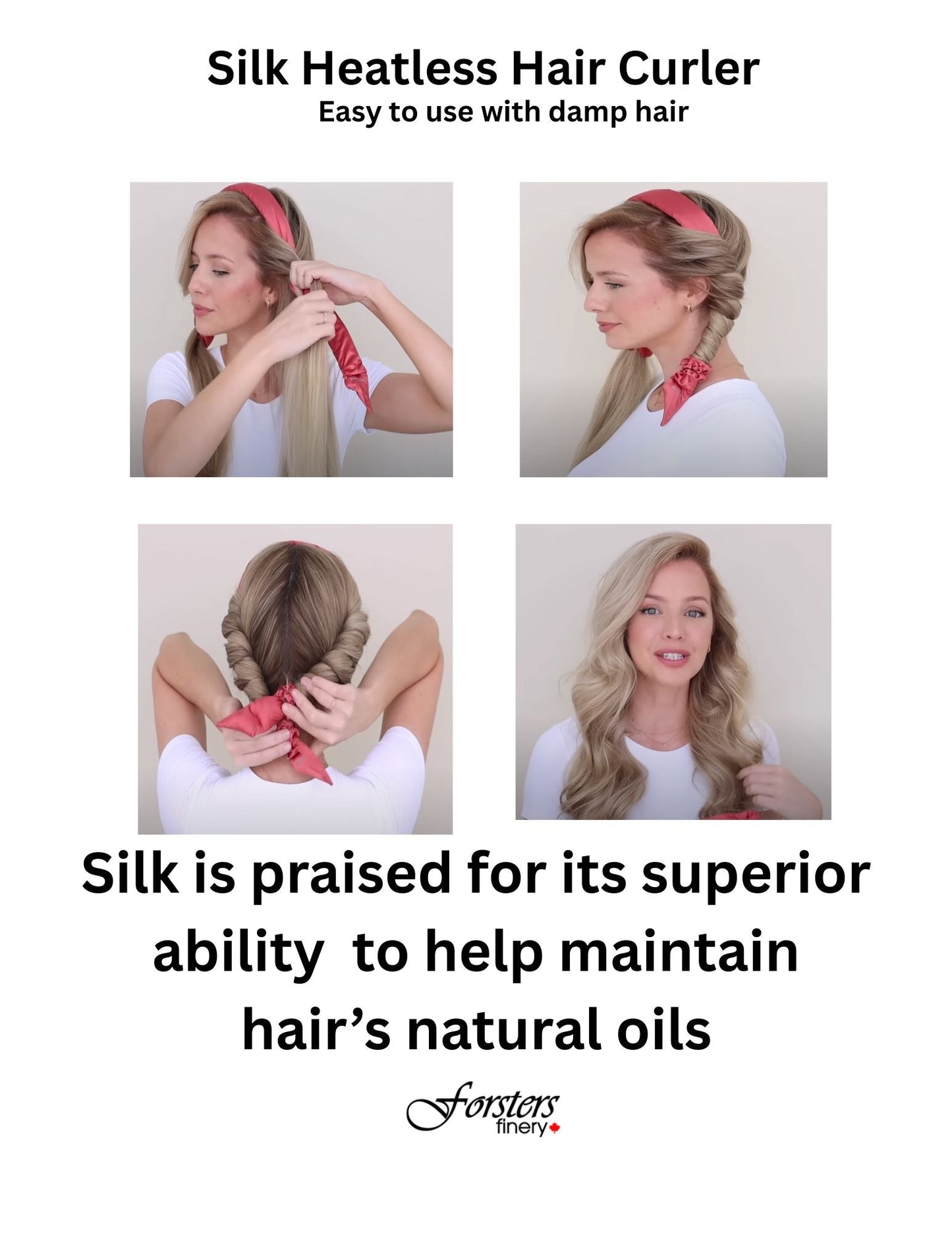 Silk Heatless Hair Curler Forsters Finery